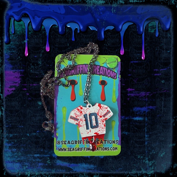 Nightmare On Elm Street Jersey Necklace-Johnny Depp - Picture 1 of 3